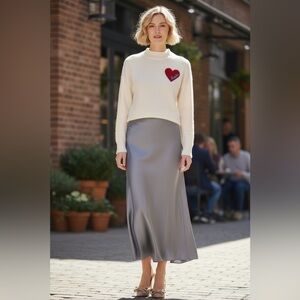 Charter Club Cashmere Red Heart Sweater